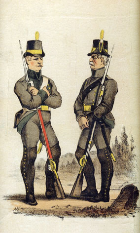 Sotilaita Ruotsi-Suomen ajalta (vuodelta ~1800)